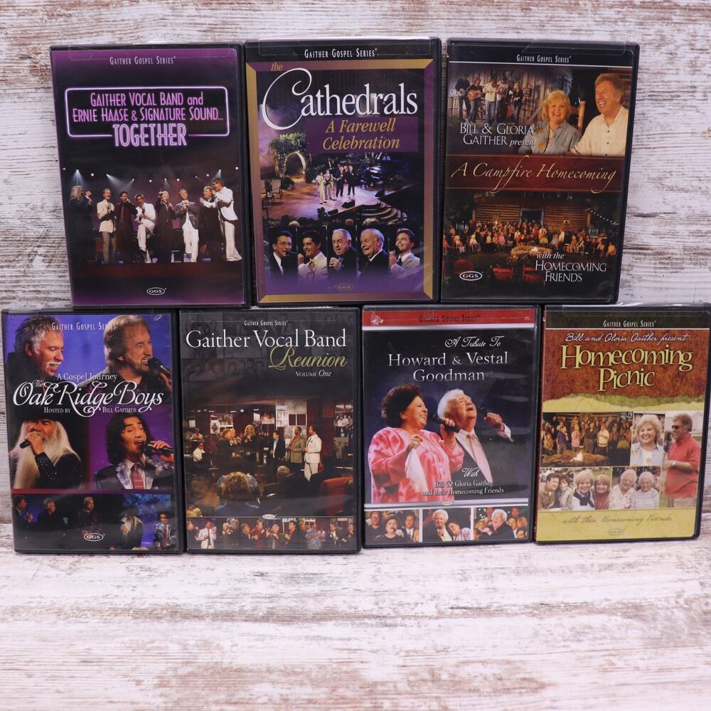 Gaither Gospel Series DVD Lot Of 7 Oak Ridge Boys, Homecoming, Reunion, Farewell